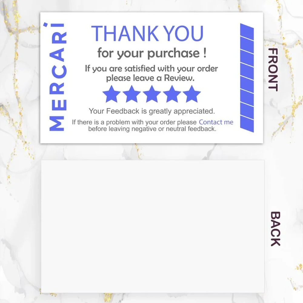 120 MERCARI Thank you cards